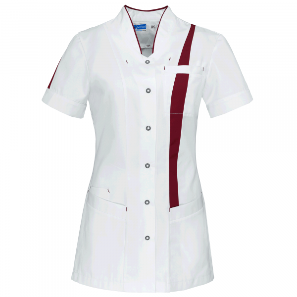 Teamdress-Lara-Damenkasack, weiß/bordeaux