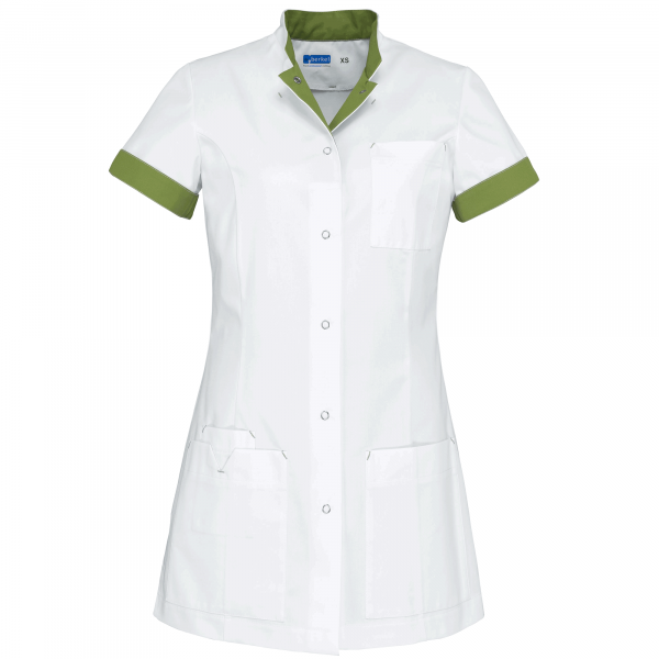 Teamdress-Jill-Damenkasack, weiß/kiwigrün