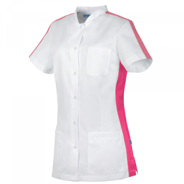 Teamdress-Kristel-Damenkasack, weiß/pink