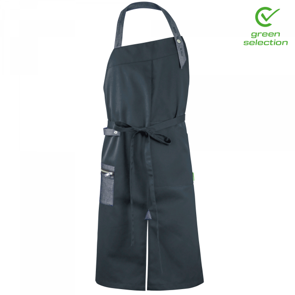 Teamdress-Latzschürze, schwarz Denim