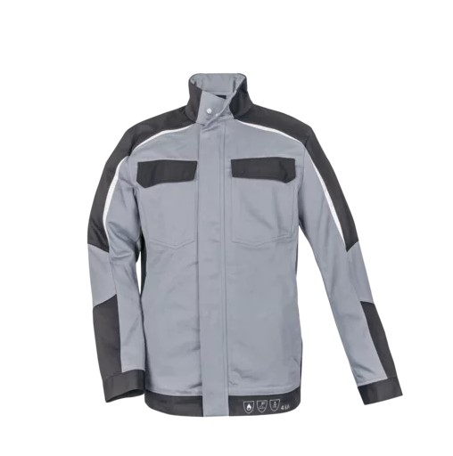 HB-Blouson, Störlichtbogenschutz 4kA, ArcSelect, 1-lagig, zweifarbig, Stehkragen, verdeckte Druckknöpfe, mittelgrau/ anthrazitgrau