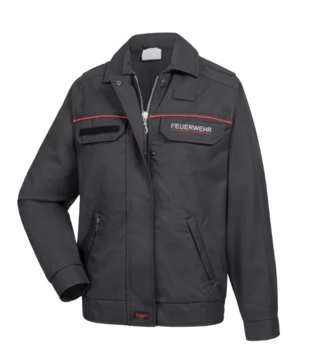 HB-Damen Blouson, SAARLAND, Flammgard, schwarzblau/rot