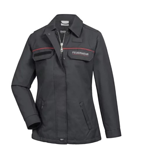 HB-Damen Blouson, SAARLAND, Flammgard, schwarzblau/rot