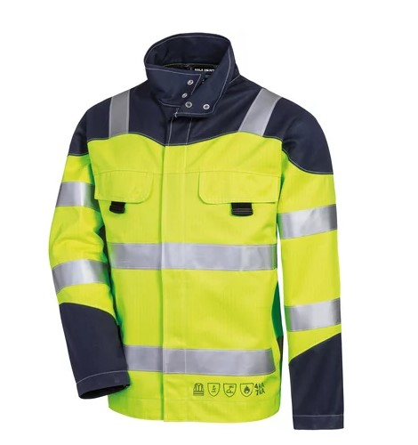 HB-Störlichtbogenschutz-Warnschutzblouson, 2-lagig, 450 g/m², warngelb/navy