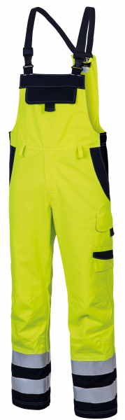 HB-Warnschutz, Störlichtbogenschutz-Warnschutzlatzhose, 275 g/m², warngelb/navy