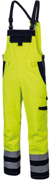 HB-Warnschutz, Störlichtbogenschutz-Warnschutzlatzhose, 100 g/m², warngelb/navy