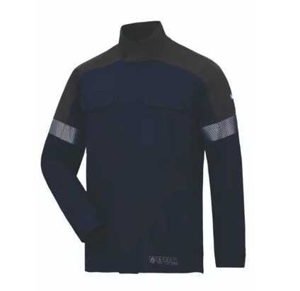 HB-Flüssigmetallschutz- Jacke, Al+Fe, 430 g/m², navy/ anthrazitgrau