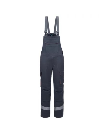 HB-Flüssigmetallschutz- Latzhose, Al+Fe, 430 g/m², anthrazitgrau/ reinorange