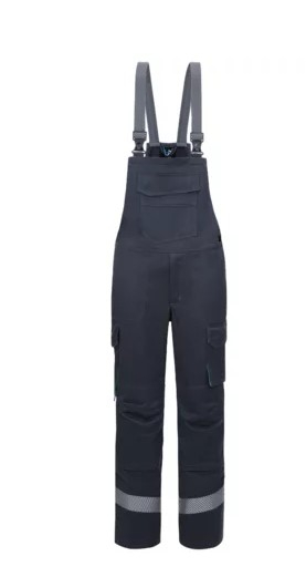 HB-Flüssigmetallschutz- Latzhose, Al+Fe, 430 g/m², anthrazitgrau/ petrol