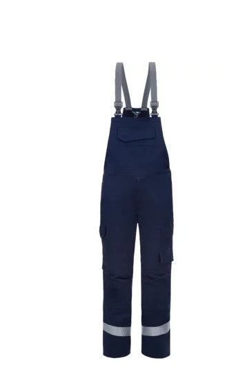 HB-Flüssigmetallschutz- Latzhose, Al+Fe, 430 g/m², navy/ anthrazitgrau