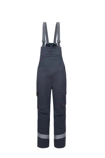 HB-Flüssigmetallschutz- Latzhose, Al+Fe, 340 g/m², anthrazitgrau/ reinorange
