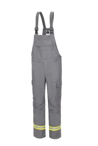 HB- Flüssigmetallschutz-Latzhose, HB-Iron Pro, mittelgrau/ orange/ fluoreszgelb