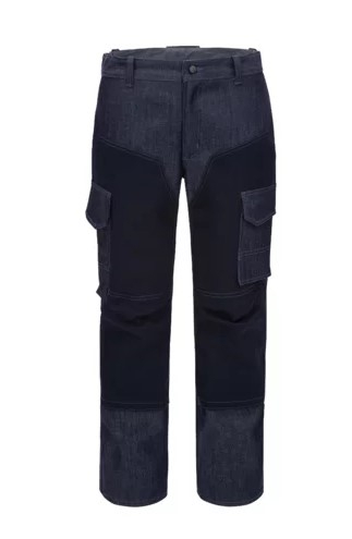 HB- Schweißerschutz- Hose Kl. 2, ComFlex, denim stretch, dunkel denim/ darknavy