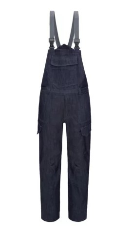 HB- Schweißerschutz- Latzhose Kl. 2, ComFlex, denim stretch, dunkel denim
