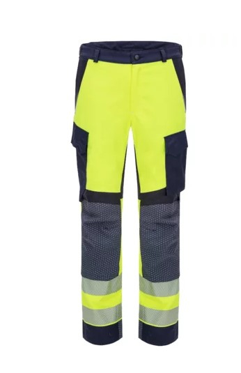 HB- Störlichtbogenschutz- Bundhose 4Energy Kl. 2, 7kA/4kA, fluor. Gelb/ dunkelblau/ navy