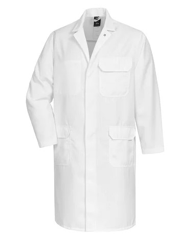 HB-Chemikalienschutz-Herrenmantel, 240 g/m², weiß