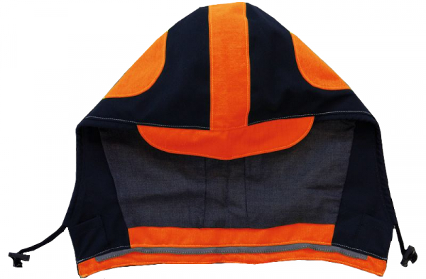 HB-Warnschutz, Warn- und Wetterschutz-Kapuze, 385 g/m² warnorange-rot/navy