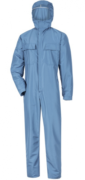 HB-Workwear, Arbeitsoverall, Reinraum und Staub-Overall, Kombi, mit Kapuze, 115 g/m², royal