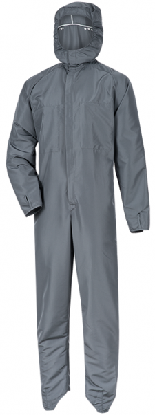 HB-Workwear, Arbeitsoverall, Reinraum und Staub-Overall, Kombi, mit Kopfhaube, 115 g/m², anthrazit