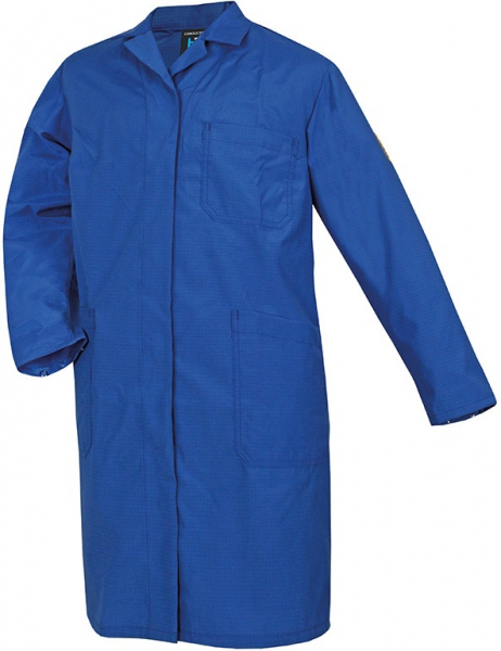 HB-Workwear, Arbeits-Mantel, ESD-Produktschutz-Herrenmantel, langarm, 130 g/m², royal
