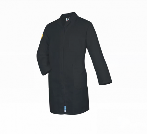 HB-ESD-Produktschutz-Damenmantel, langarm, 130 g/m², schwarz