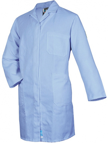 HB-Workwear, ESD-Produktschutz-Damenmantel, langarm, 130 g/m², pastellblau
