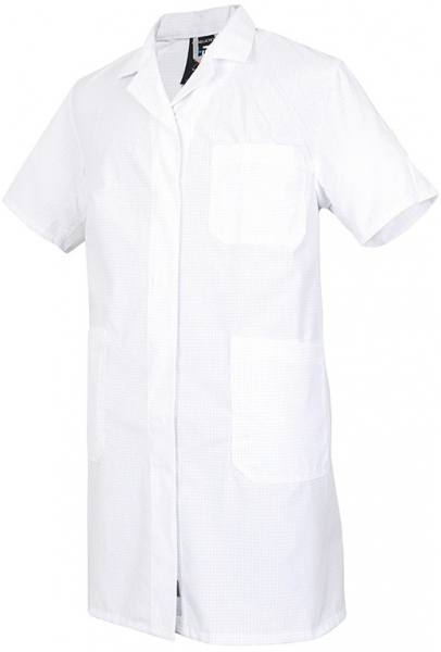 HB-Workwear, ESD-Produktschutz-Damenmantel, kurzarm, 130 g/m², weiß