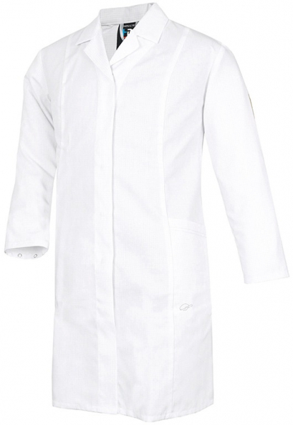 HB-Workwear, ESD-Produktschutz-Damenmantel, langarm, 130 g/m², weiß