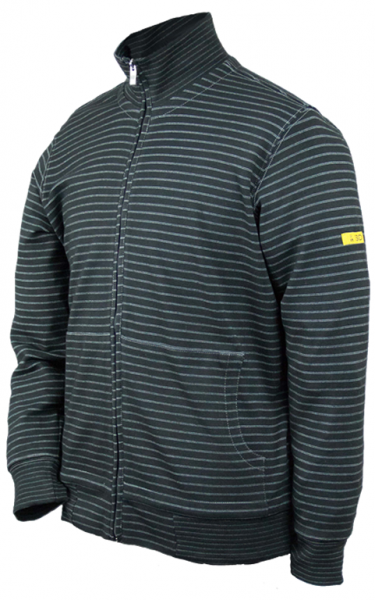 HB-Worker-Shirts, ESD-Produktschutz-Sweatjacke, 300 g/m², schwarz