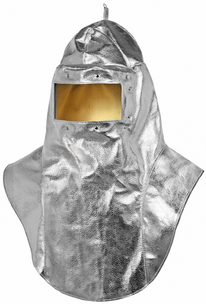 HB-Schweißer-Schutz, Flammen-/Schweißerschutz-Kopfschutzhaube, 460 g/m², silber