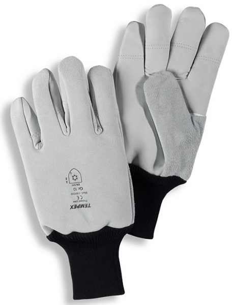 HB-Workwear, Kälteschutz, Tempex-Kommisionierer-Handschuhe, mittelgrau/schwarz