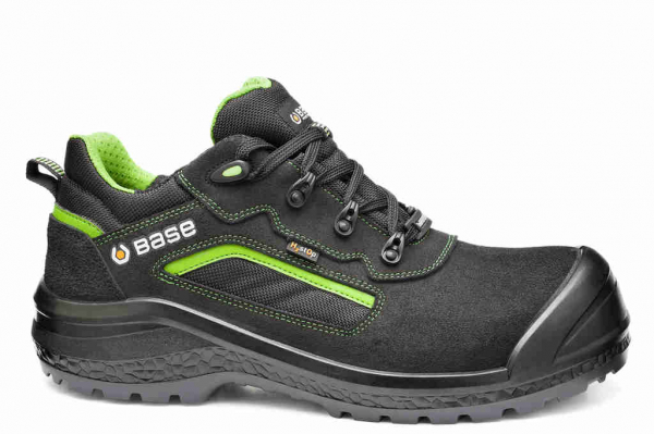 BASE-Footwear, S3 Arbeits-Berufs-Sicherheits-Schuhe, Be Powerful, schwarz/grün