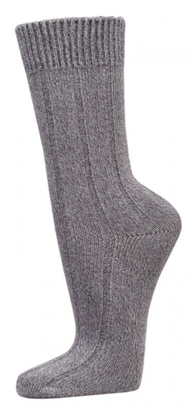 WOWERAT-Warme Socken, Bambus, 6-er Teilung, Ripp-Struktur, 3-er Pkg., anthrazitmouliné