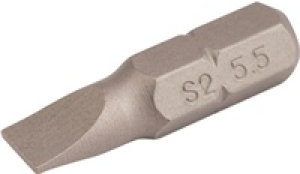NW-Tecwerk Bit für Schlitzschrauben 5,5 mm Länge 25 mm 1/4 ? C6,3 Schneidenstärke 1 mm