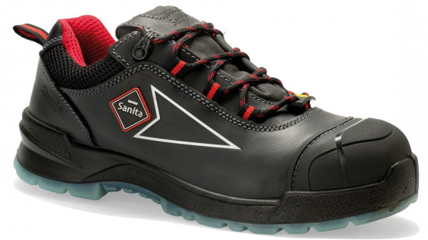 SANITA-Footwear, Arbeits-Berufs-Sicherheits-Schuhe, Halbschuhe, Antrazite, S3, ESD, schwarz