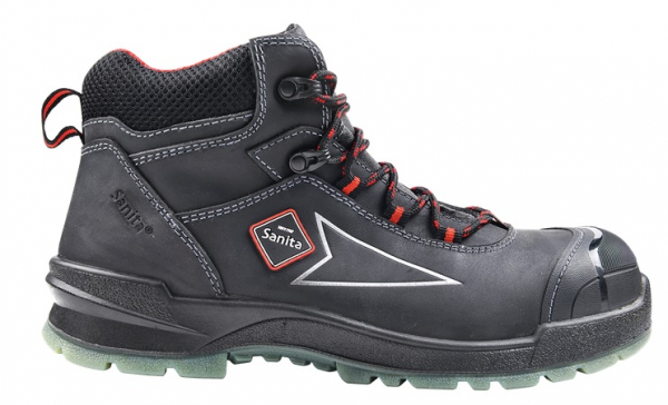 SANITA-Footwear, S3-Arbeits-Berufs-Sicherheits-Schuhe, Schnürstiefel, Meteorite, ESD, schwarz