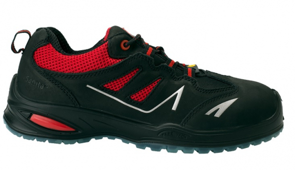 SANITA-Footwear, Arbeits-Berufs-Sicherheits-Schuhe, Halbschuhe, Gemstone, S1P, ESD, schwarz/rot