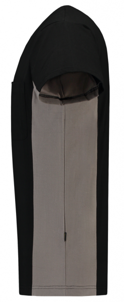 TRICORP-Worker-Shirts, T-Shirt, mit Brusttasche, Bicolor, 190 g/m², black-grey