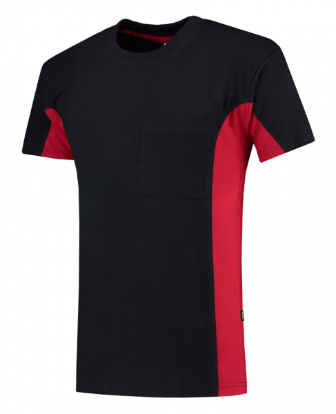 TRICORP-Worker-Shirts, T-Shirt, mit Brusttasche, Bicolor, 190 g/m², navy-red