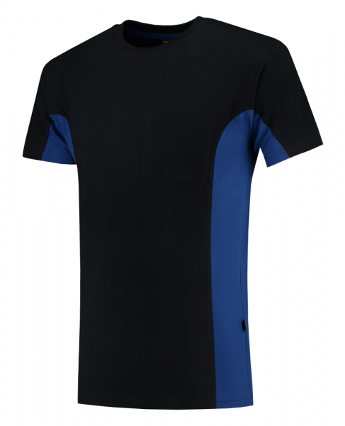 TRICORP-Worker-Shirts, T-Shirt, mit Brusttasche, Bicolor, 190 g/m², navy-royalblue