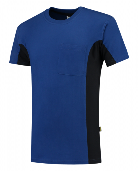 TRICORP-Worker-Shirts, T-Shirt, mit Brusttasche, Bicolor, 190 g/m², royalblue-navy