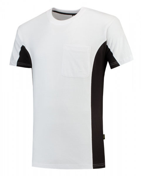 TRICORP-Worker-Shirts, T-Shirt, mit Brusttasche, Bicolor, 190 g/m², white-darkgrey