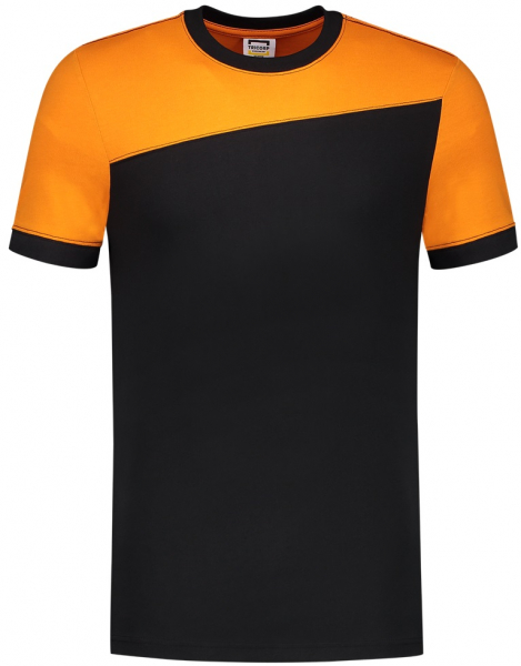 TRICORP-Worker-Shirts, T-Shirt, Basic Fit, Bicolor, Kurzarm, 190 g/m², black-orange