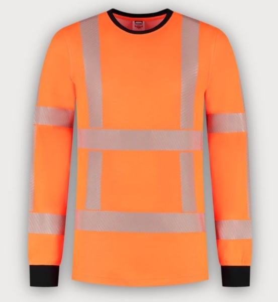 Tricorp Warnschutz T-Shirt Revisible Langarm, Fluor Orange