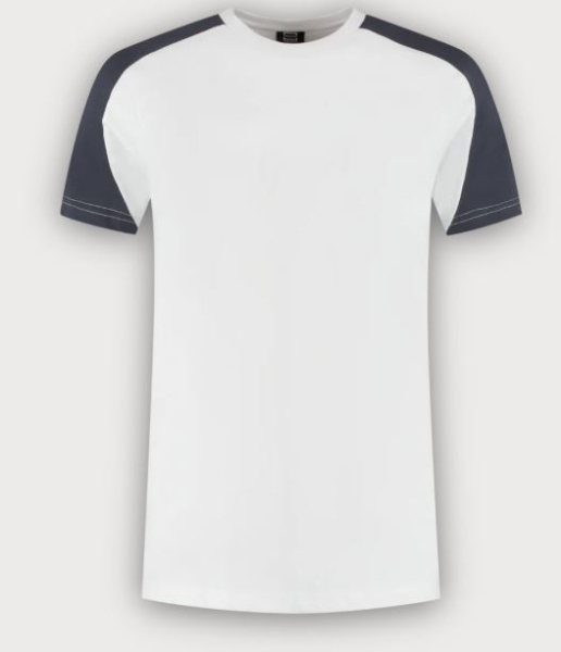 Tricorp T-Shirt Bicolor Redefined, White-Anthracite