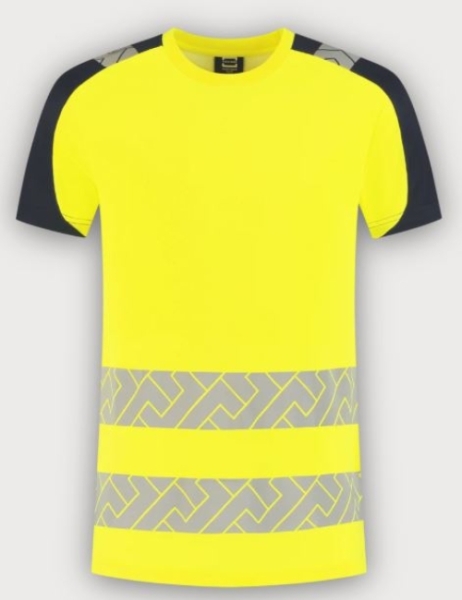 Tricorp Warnschutz T-Shirt Visibility Redefined Industriell Waschbar, Fluor Yellow-Ink