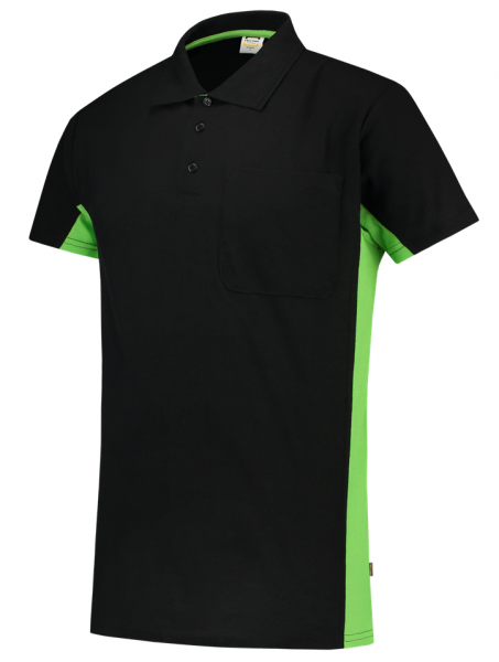 TRICORP-Worker-Shirts, T-Shirt, mit Brusttasche, Bicolor, 180 g/m², black-lime