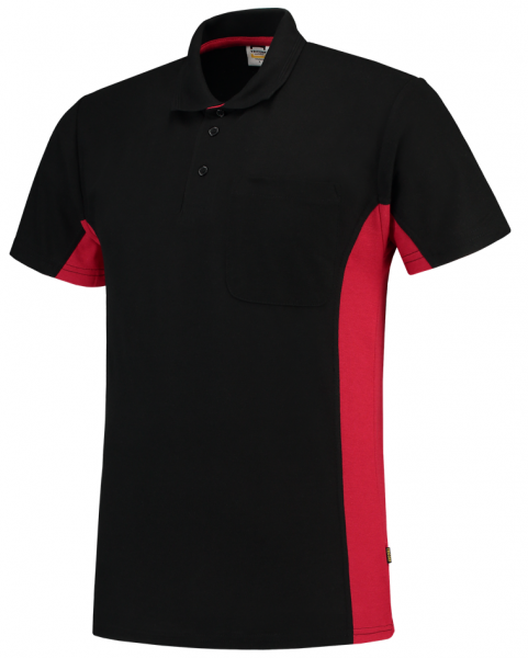 TRICORP-Worker-Shirts, T-Shirt, mit Brusttasche, Bicolor, 180 g/m², black-red