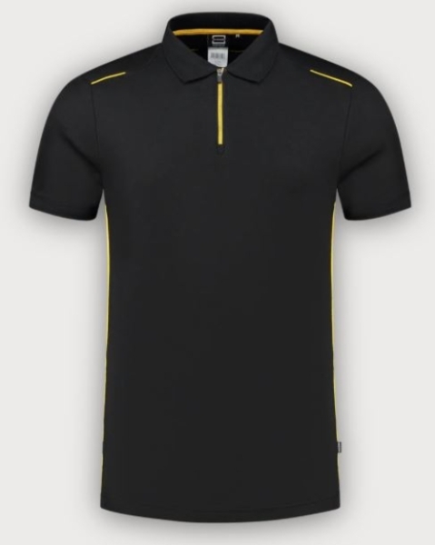 Tricorp Poloshirt Accent, Black-Yellow