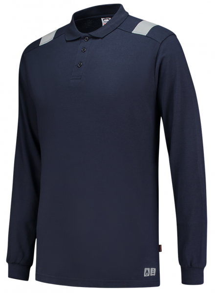 TRICORP-Warnschutz, Poloshirt, Multinorm, langarm, 200 g/m², dunkelblau